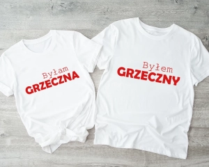 Białe-koszulki-dla-pary-byłam-grzeczna-byłem-grzeczny.webp