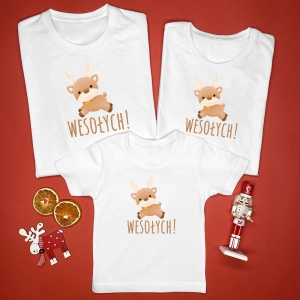 Białe-koszulki-komplet-boże-narodzenie-wesołych-renifer.webp