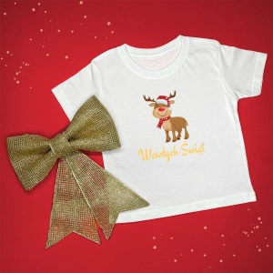 Biała-koszulka-dziecięca-boże-narodzenie-renifer-wesołych-świąt.webp