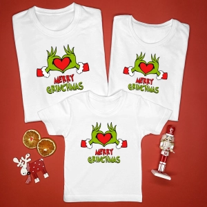 Białe-koszulki-komplet-boże-narodzenie-merry-grinchmas.webp