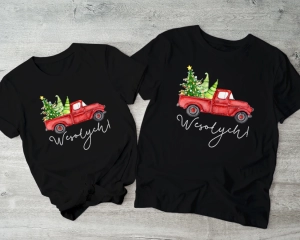 Czarne-koszulki-dla-pary-świąteczny-pickup-wesołych.webp