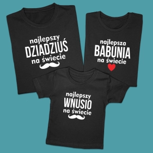 Czarne-koszulki-komplet-najlepszy-dziadziuś-babunia.webp