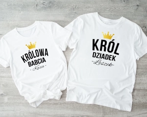 Damska-i-męska-białe-król-dziadek-królowa-babcia.webp