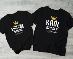 Damska-i-męska-czarne-król-dziadek-królowa-babcia.webp