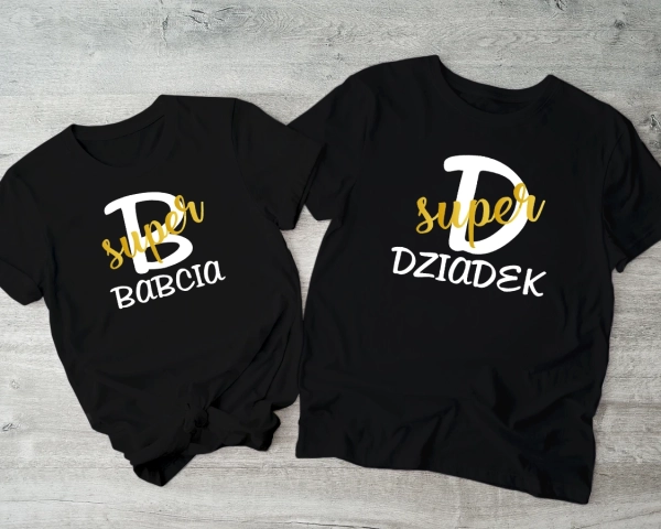 Damska-i-męska-czarne-super-babcia-dziadek.webp