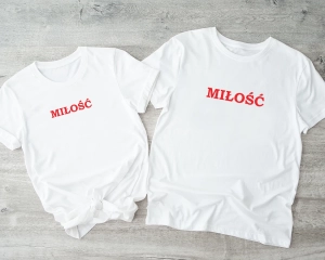MIŁOŚĆ komplet koszulek dla par
