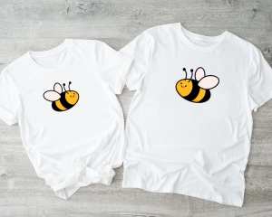 Pszczółki jednakowe koszulki z nadrukiem dla pary