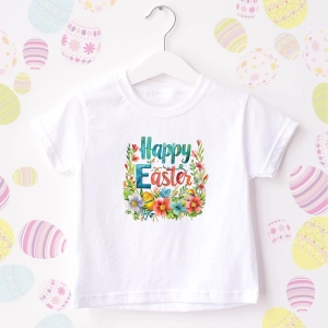 Biała-koszulka-dziecięca-wielkanoc-happy-easter.webp
