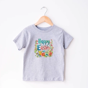 Szara-koszulka-dziecięca-happy-easter.webp