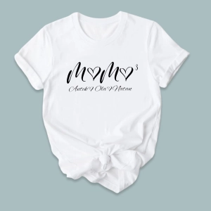 T-shirt z nadrukiem Mama do potęgi i imionami dzieci