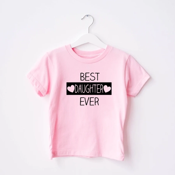 Best-daughter-ever-różowa-koszulka-dla-dziewczynki.webp