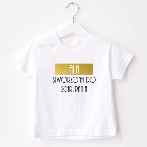Stworzona-do-schrupania-biała-koszulka-dziecięca-z-imieniem.webp