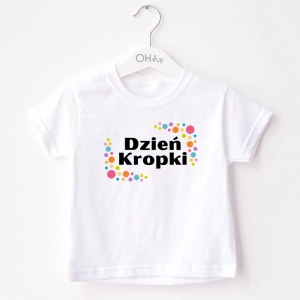 Biała-koszulka-dziecięca-dzien-kropki-2.webp