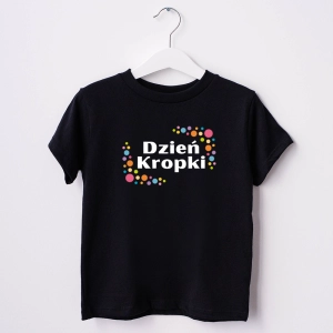 Czarna-koszulka-dziecięca-dzien-kropki-2.webp