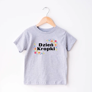 Szara-koszulka-dziecięca-dzien-kropki-2.webp