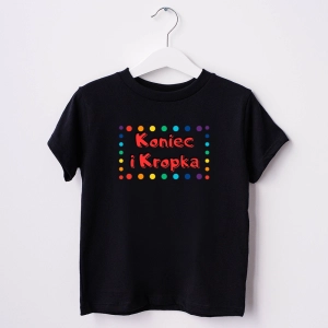 Czarna-koszulka-dziecięca-koniec-kropka.webp