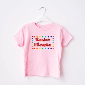 Rozowa-koszulka-dziecięca-koniec-kropka.webp