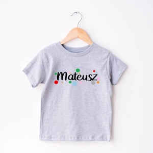 Szara-koszulka-dziecięca-imię-kropki.webp