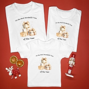 Białe-koszulki-komplet-boże-narodzenie-wonderful-time.webp