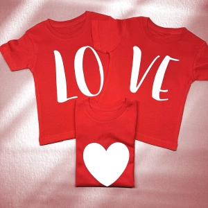 LOVE serce komplet dla trójki rodzeństwa