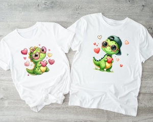 Dinusie matching koszulki dla pary