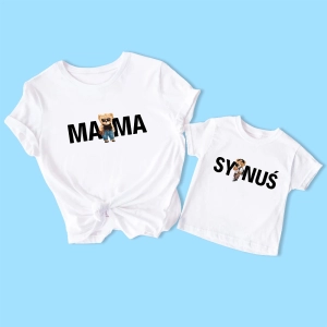 Mama i synuś matching koszulki dla mamy i syna