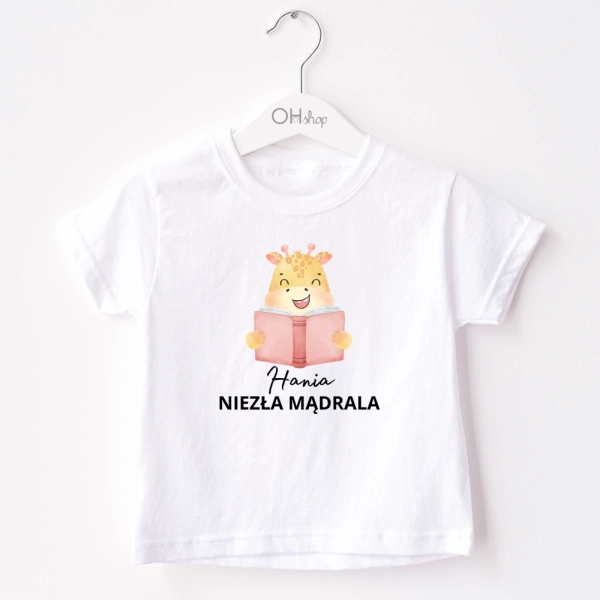Biała-koszulka-dziecięca-niezła-mądrala.webp