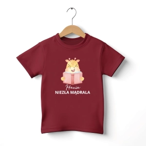 Burgundowa-koszulka-dziecieca-niezła-mądrala.webp
