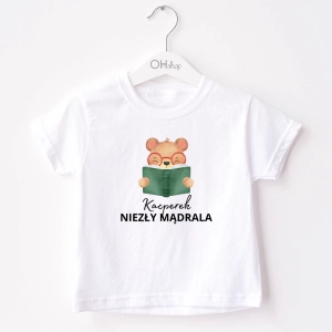 Biała-koszulka-dziecięca-niezły-mądrala.webp