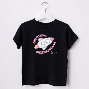 Czarna-koszulka-dziecięca-odlotowy-przedszkolak.webp