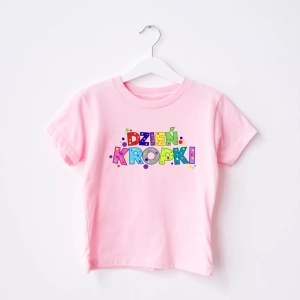 Rozowa-koszulka-dziecięca-dzień-kropki.webp