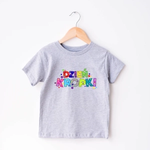 Szara-koszulka-dziecięca-dzień-kropki.webp