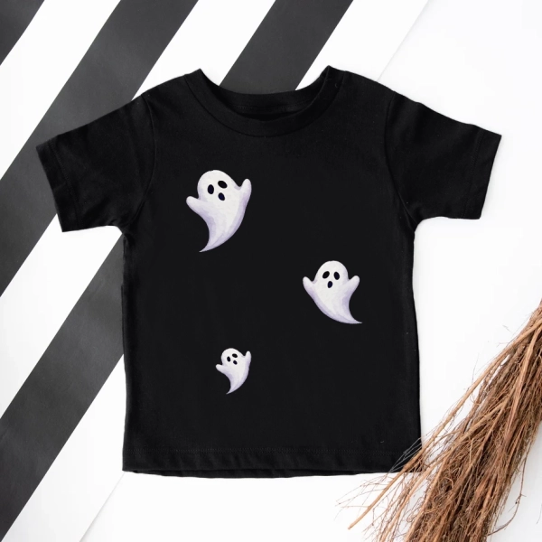 Czarna koszulka halloween-duszki.webp
