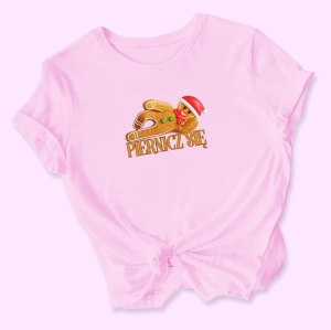 Damska koszulka ze świątecznym nadrukiem Piernicz się