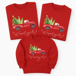 Komplet-czerwonych-bluz-dla-rodziny-2-plus-1-wesolych-swiateczny-pickup-truck.webp