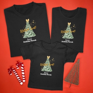 Czarne-koszulki-komplet-boże-narodzenie-choinka.webp