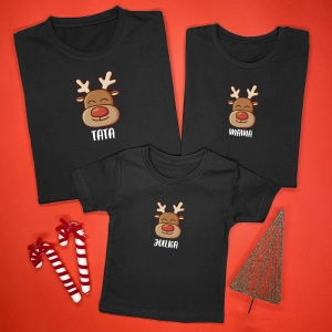 Świąteczne renifery personalizowany zestaw dla rodziny