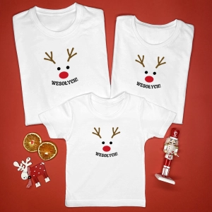Wesołych! Zestaw świątecznych koszulek dla rodziny