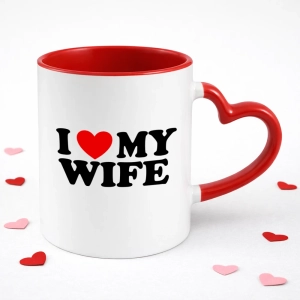 Kubek serce I LOVE MY WIFE