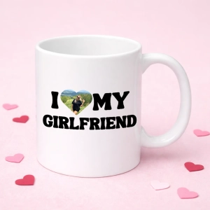 Kubek I LOVE MY GIRLFRIEND ze zdjęciem