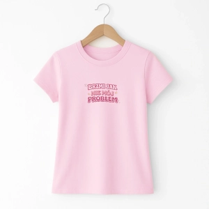 Damska koszulka z nadrukiem brzmi jak nie mój problem retro