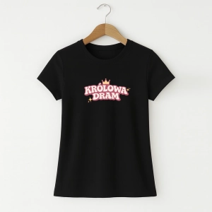 Koszulka-damska-czarna-krolowa-dram-retro.webp