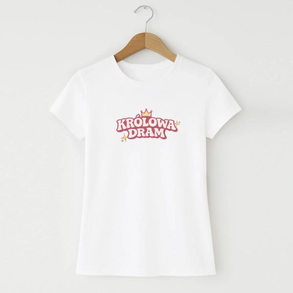 Koszulka-damska-rozowa-królowa-dram.webp