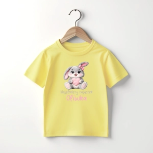 Zolta-koszulka-dziecieca-najslodszy-zajaczek-serce.webp