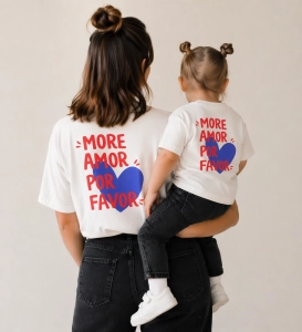 More Amor Por Favor zestaw koszulek lub body dla mamy i dziecka