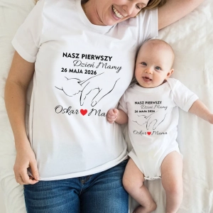 Nasz Pierwszy Dzień Mamy dłonie komplet dla mamy i dziecka