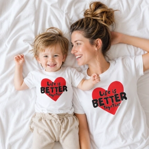 Life is better together komplet koszulek lub body dla mamy i dziecka