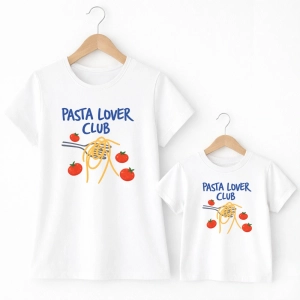 Komplet-damska-dziecieca-biale-pasta-lover-club.webp