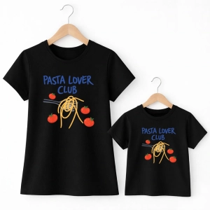 Komplet-damska-dziecieca-czarne-pasta-lover-club.webp