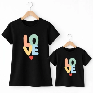Komplet-damska-dziecieca-czarne-love-kolorowe.webp